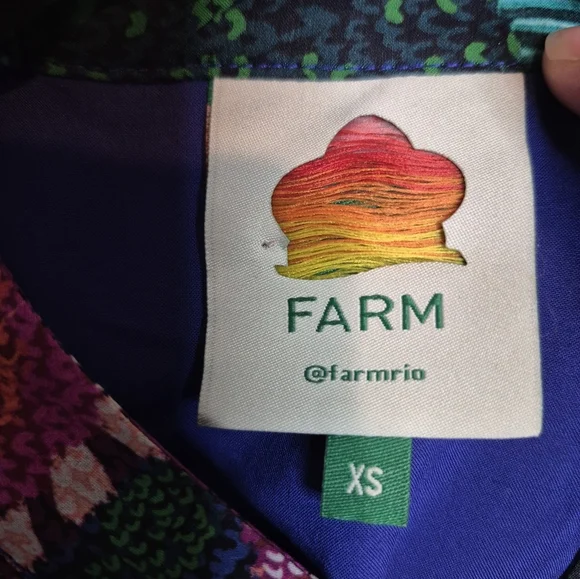 ☀️🌧FARM Rio Sunset Tapestry Belted Cotton Blend Minidress - Picture 3 of 3